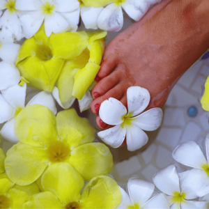 les fleurs âges - massage pieds-